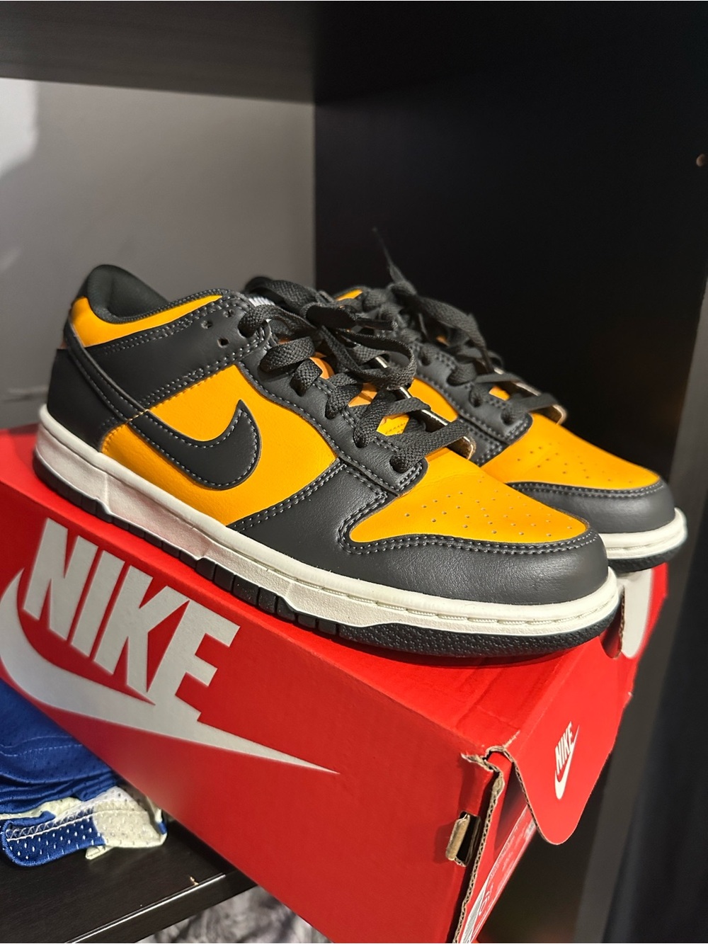 Nike Kids Low-Top Sneakers in Black and Yellow dunks